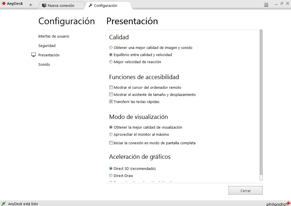 Скриншот AnyDesk 3