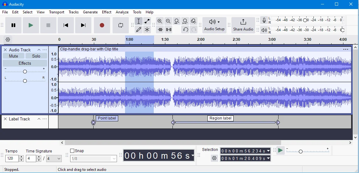Скриншот Audacity 1