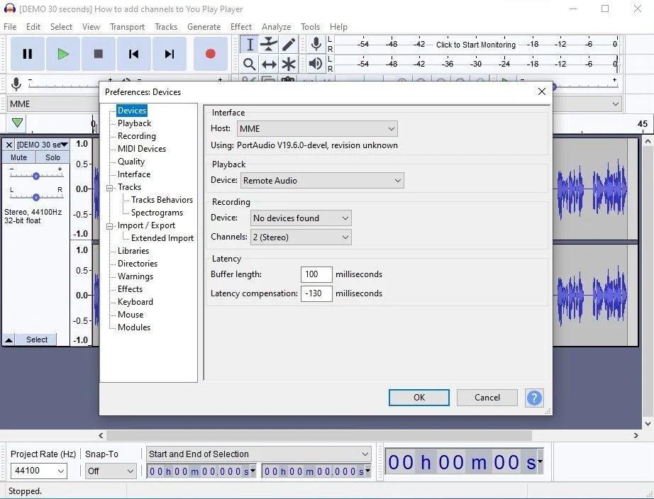 Скриншот Audacity 2
