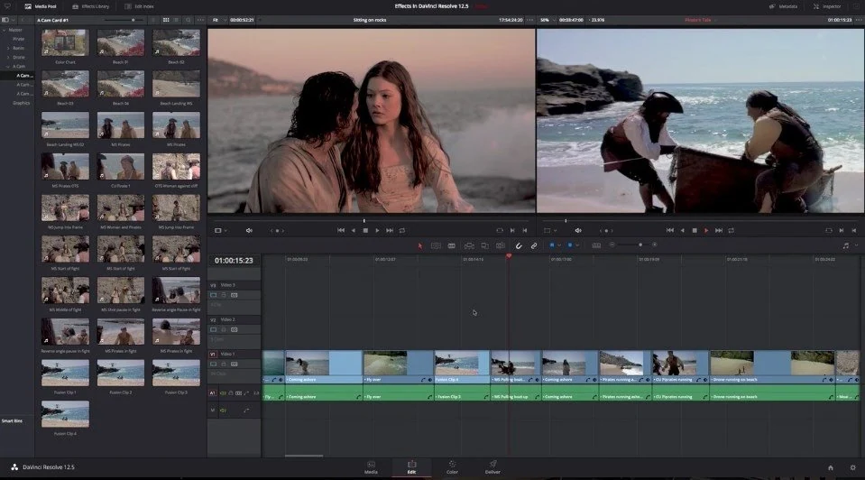 Скриншот DaVinci Resolve 1