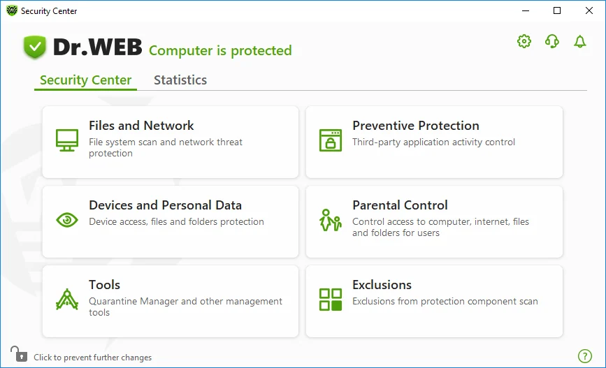 Скриншот Dr.Web Security Space 1