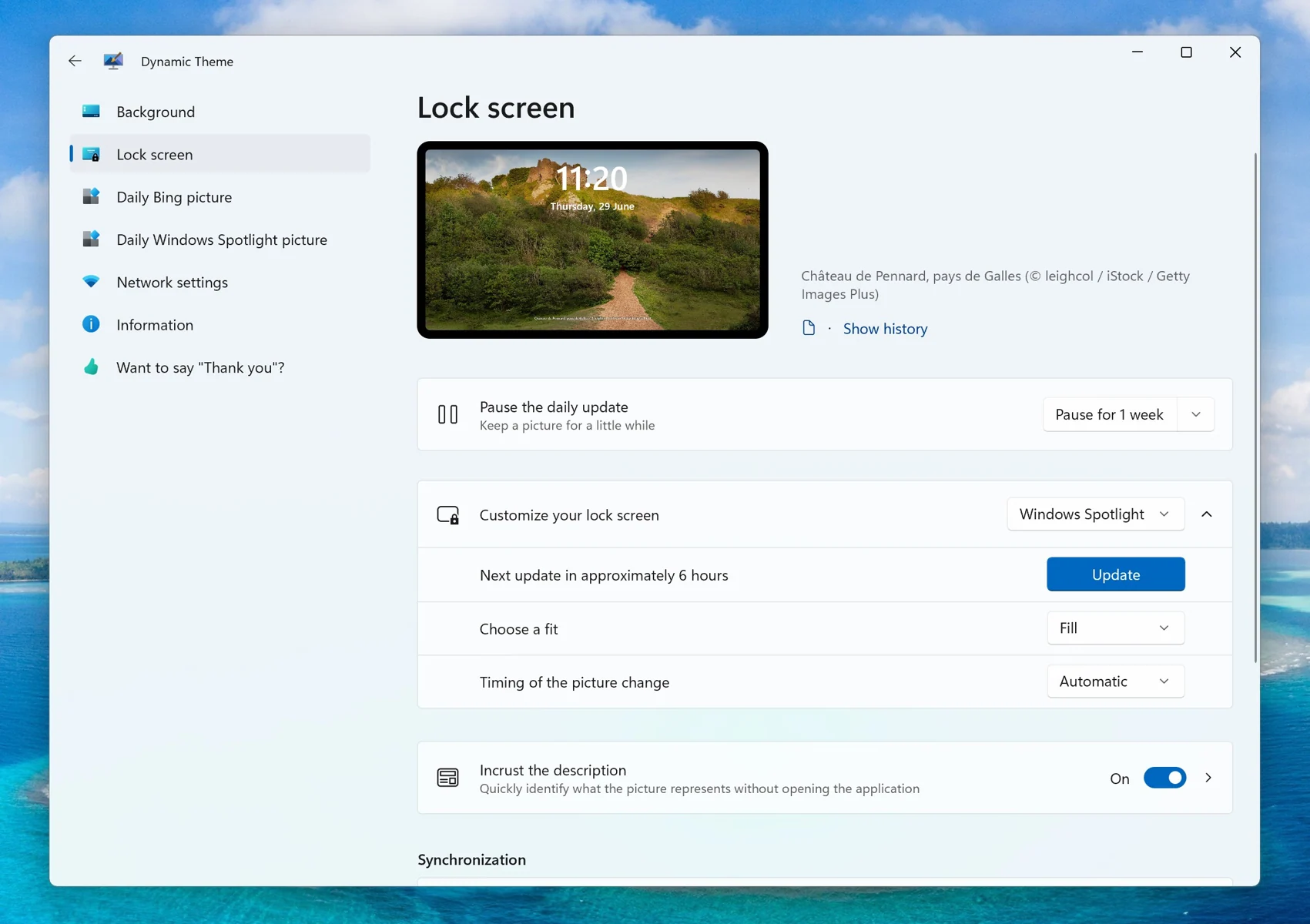 Скриншот Dynamic Theme 2