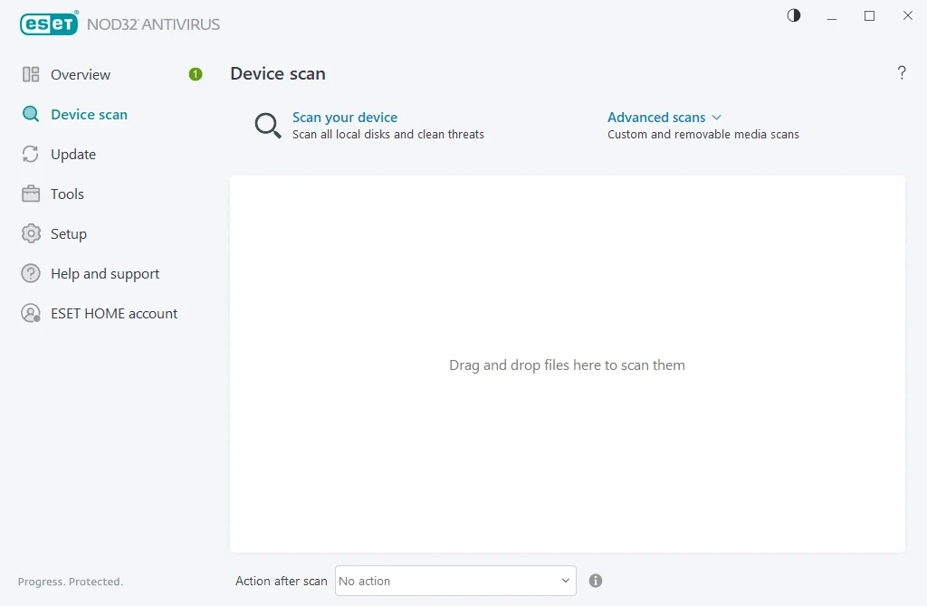 Скриншот ESET NOD32 Antivirus 2