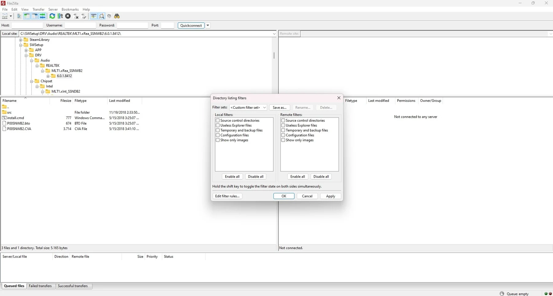 Скриншот FileZilla 3