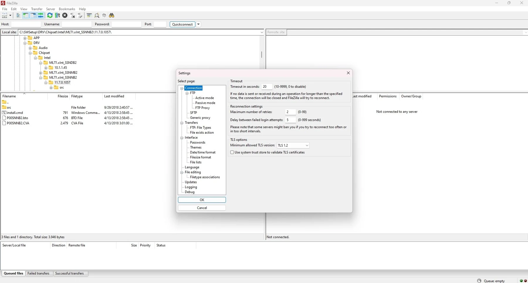 Скриншот FileZilla 2