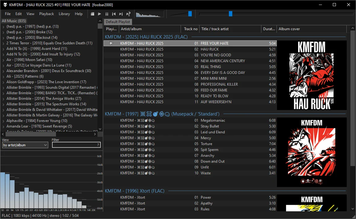 Скриншот foobar2000 1