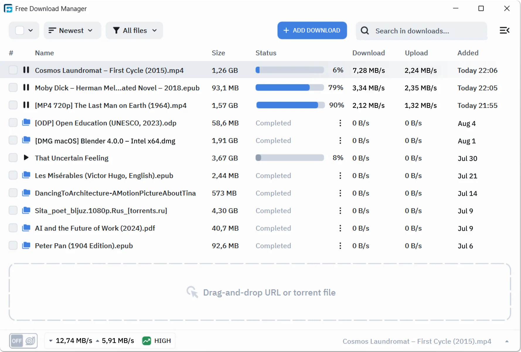 Скриншот Free Download Manager 1