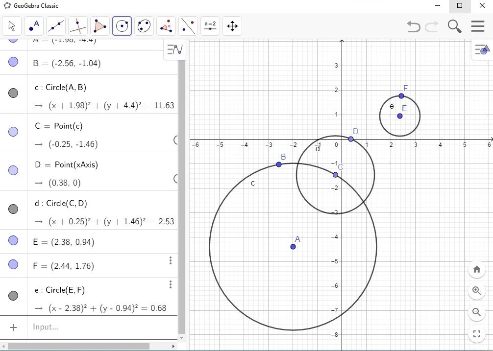 Скриншот GeoGebra 2