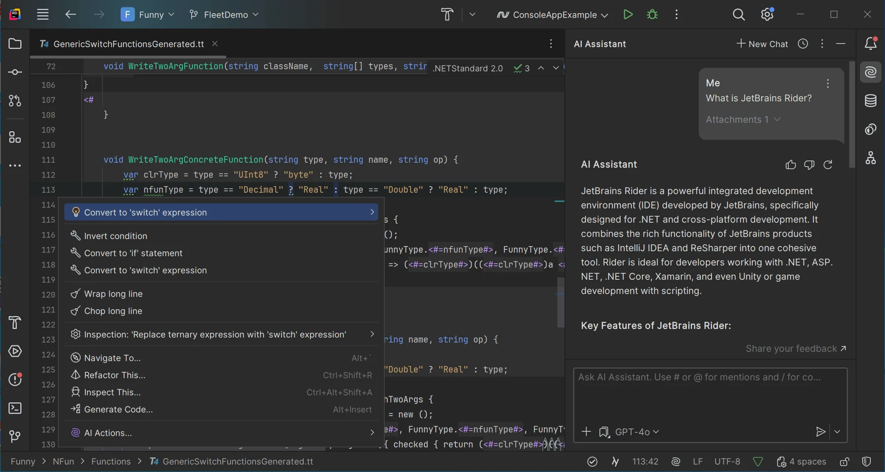 Скриншот JetBrains Rider 1