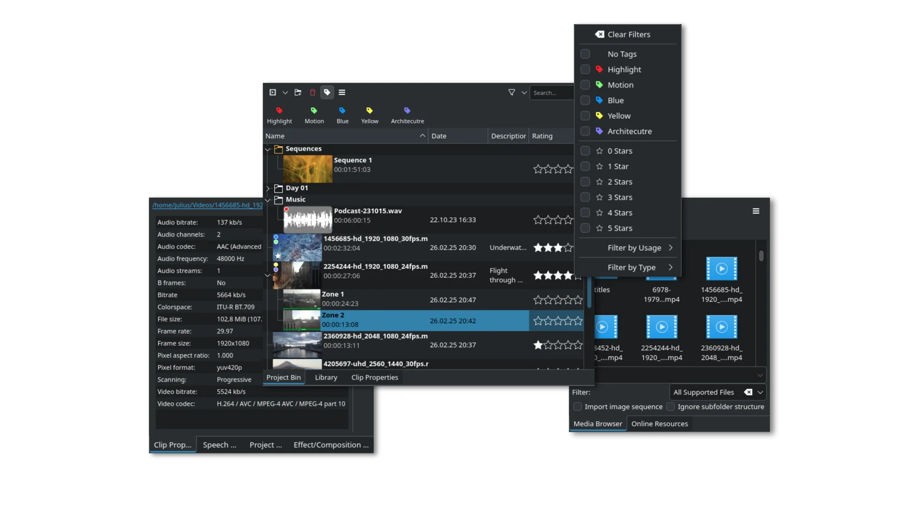 Скриншот Kdenlive 2