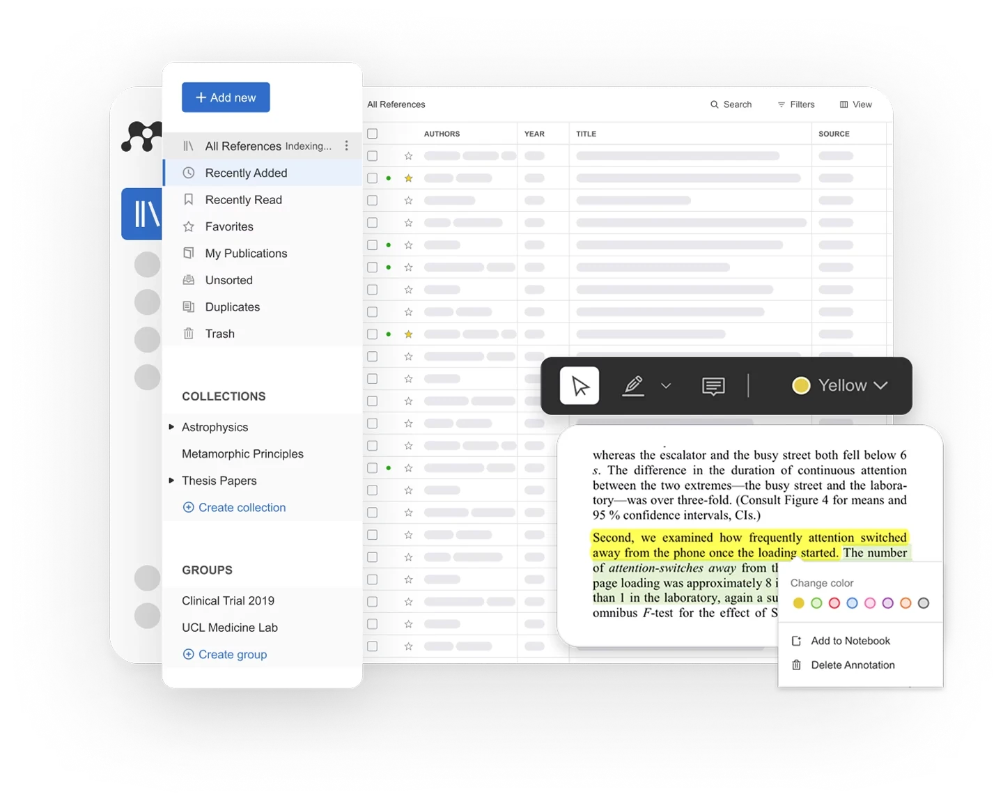 Скриншот Mendeley Reference Manager 2