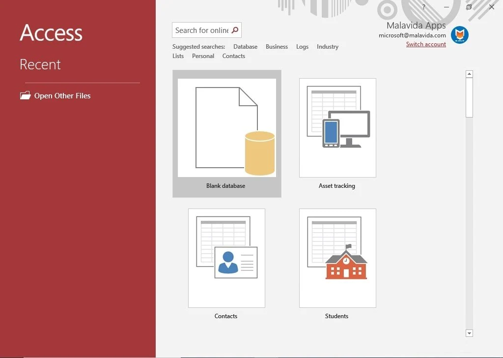 Скриншот Microsoft Access 2