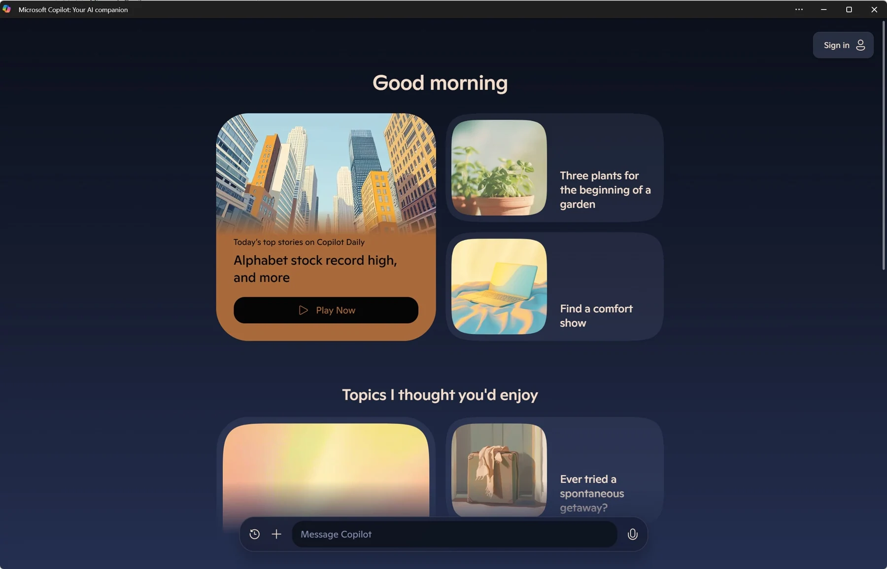 Скриншот Microsoft Copilot 1