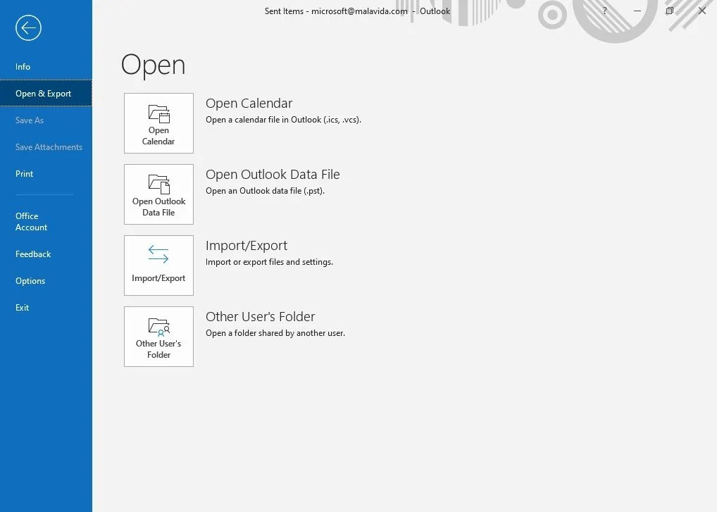 Скриншот Microsoft Outlook 2