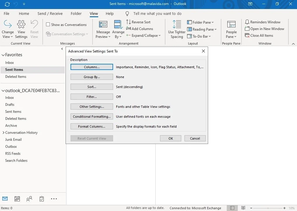 Скриншот Microsoft Outlook 3