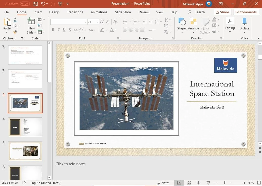 Скриншот Microsoft PowerPoint 1