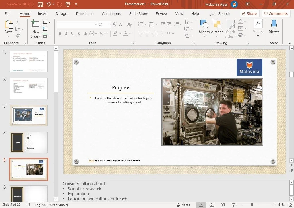 Скриншот Microsoft PowerPoint 2