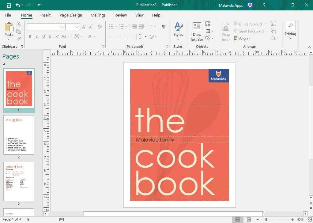 Скриншот Microsoft Publisher 1