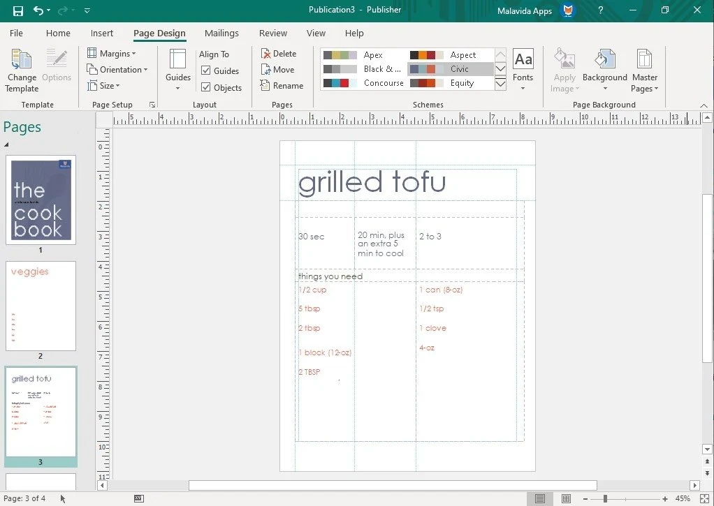 Скриншот Microsoft Publisher 2