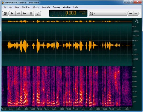 Скриншот ocenaudio 2