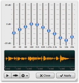 Скриншот ocenaudio 3