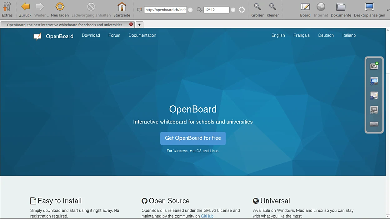 Скриншот OpenBoard 2