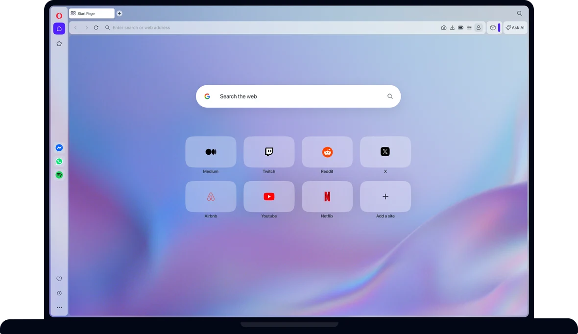 Скриншот Opera 3