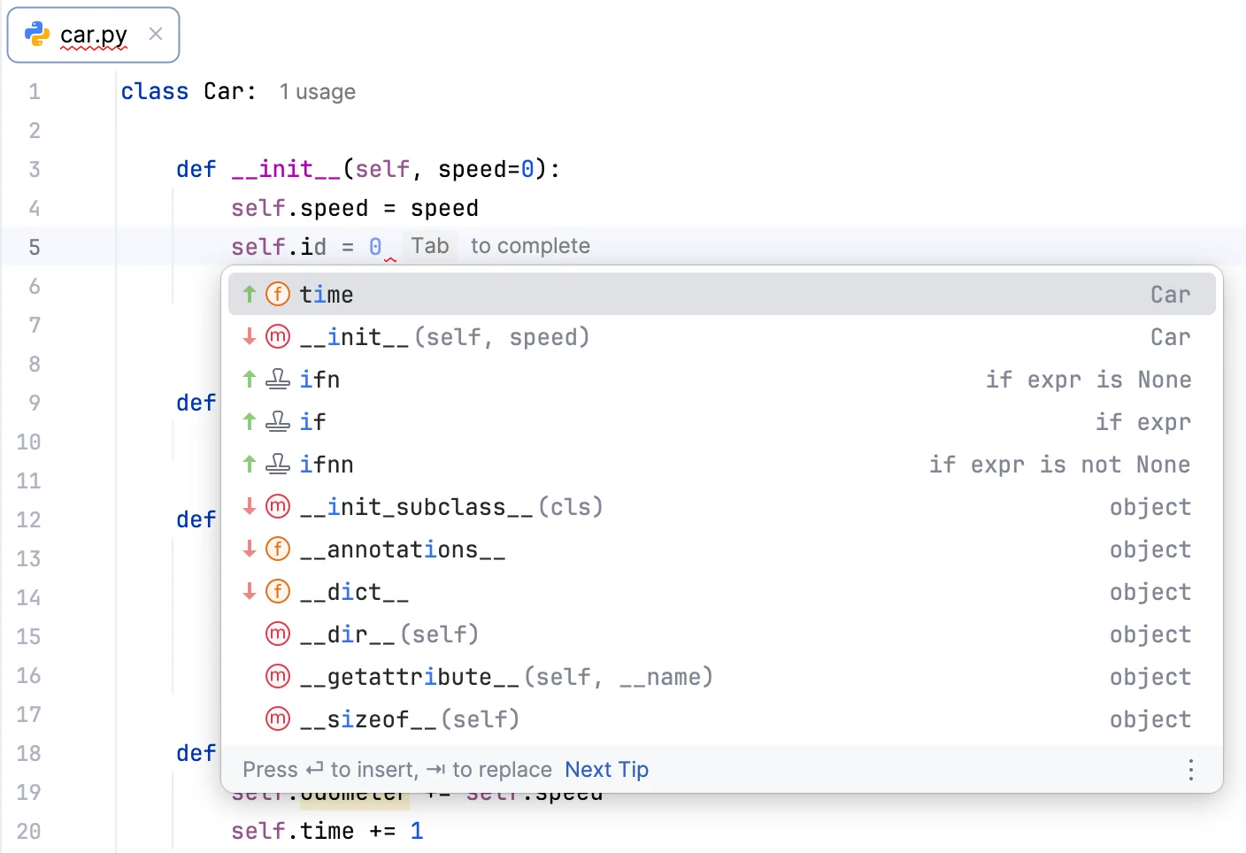 Скриншот PyCharm 2