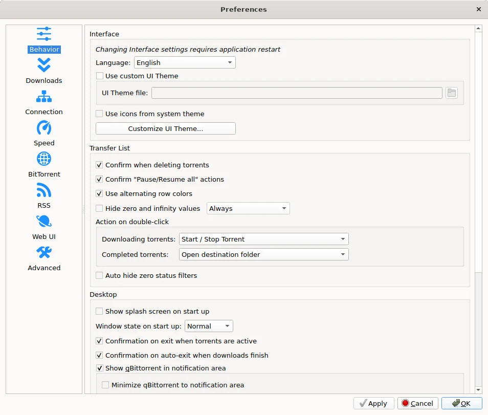 Скриншот qBittorrent 3
