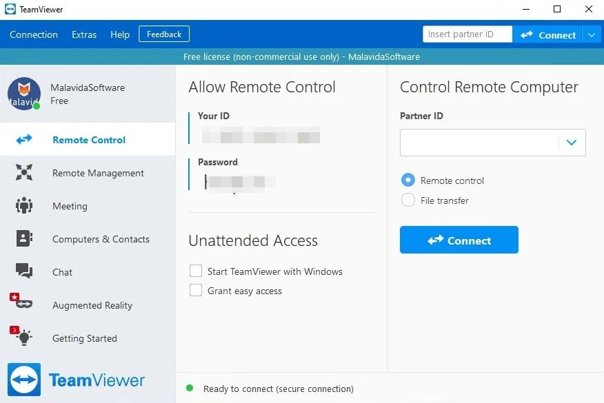 Скриншот TeamViewer 1