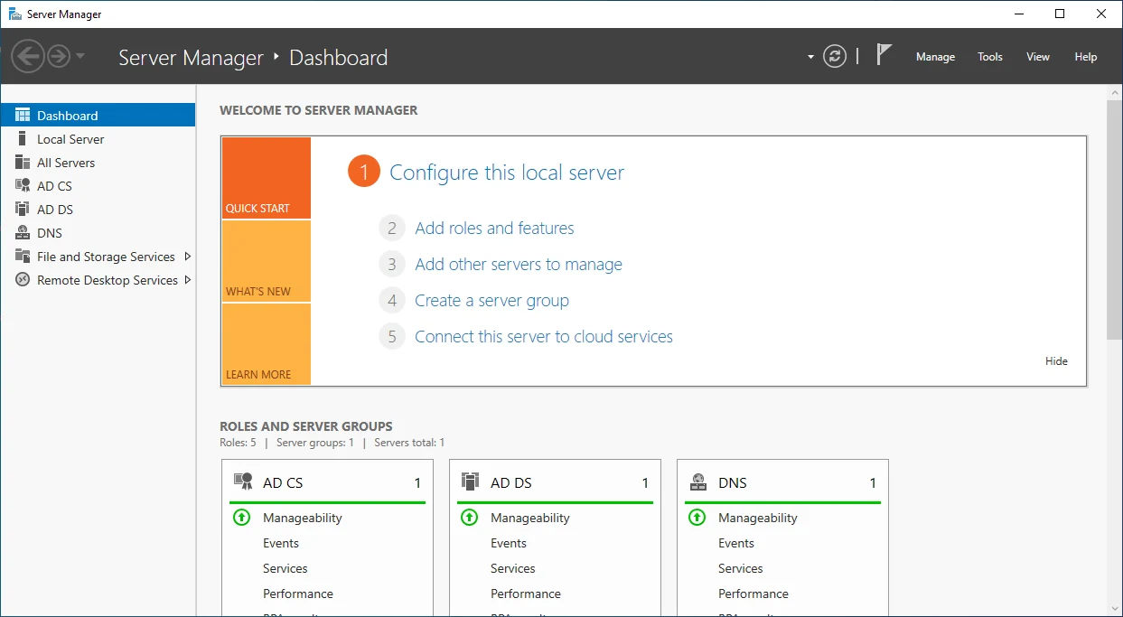 Скриншот Windows Server Essentials 1