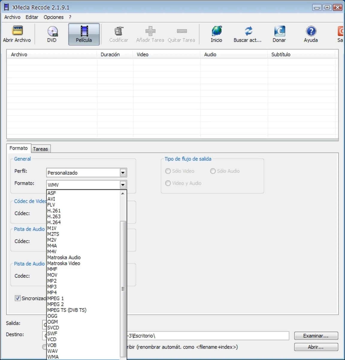 Скриншот XMedia Recode 1