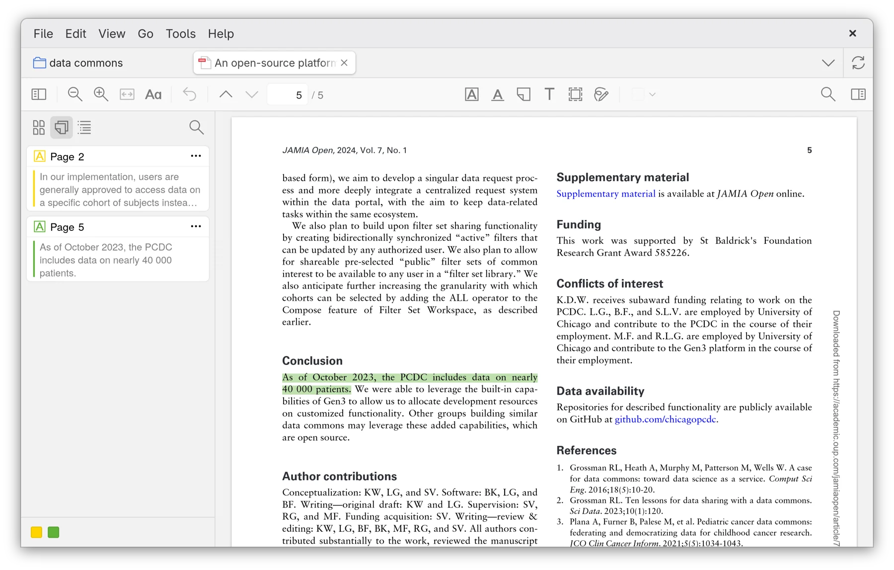 Скриншот Zotero 2